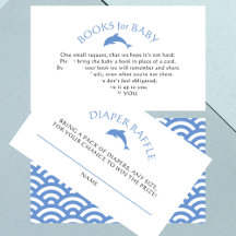 Nautische blauwe boeken voor Baby shower