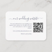 Nautische Bloemen Anker RSVP Details QR Code Informatiekaartje (Voorkant)