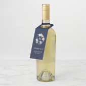 Nautische bloemen en monogram | Bruiloft Flessenhanger (Schuin)