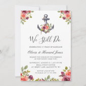 Nautische bloemenanker We doen nog steeds gelofte Kaart (Voorkant)