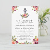 Nautische bloemenanker We doen nog steeds gelofte Kaart (Staand voorkant)