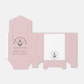 Nautische Blush Roze Bloemen Anker Bruiloft Bedankdoosjes (Uitgevouwen)