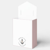 Nautische Blush Roze Bloemen Anker Bruiloft Bedankdoosjes (Geopend)