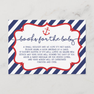 Nautische boeken voor Baby Insert Kaart Navy Anker