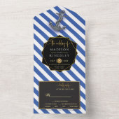 Nautische Boot Anker Fabulous Zeilbruiloft All In One Uitnodiging (Binnen)