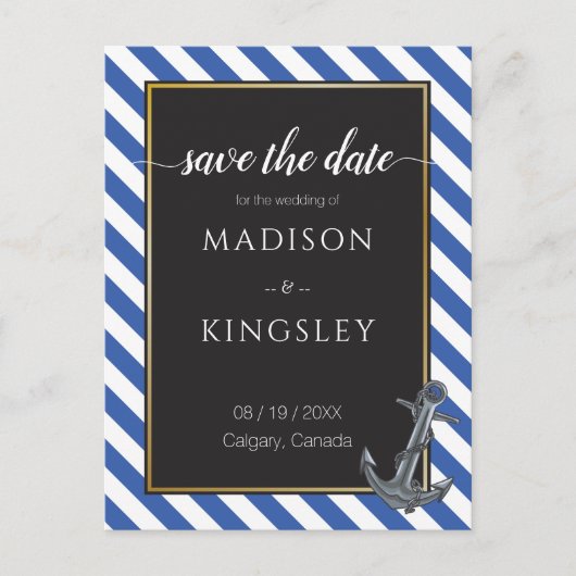 Nautische Boot Anker Fabulous Zeilbruiloft Briefkaart (Voorkant)