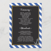 Nautische Boot Anker Fabulous Zeilbruiloft Programma (Achterkant)