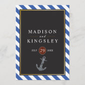 Nautische Boot Anker Fabulous Zeilbruiloft Programma (Voorkant)