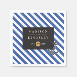 Nautische Boot Anker Fabulous Zeilbruiloft Servet