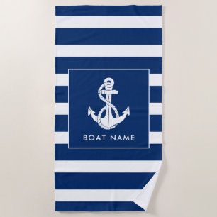 Nautische Boot Swag Wit Anker Custom Strandlaken