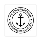 Nautische boot verankeren Uw Business Text Custom Rubberstempel (Afrduk)