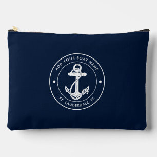 Nautische bootanker en naam aangepaste cruise etui