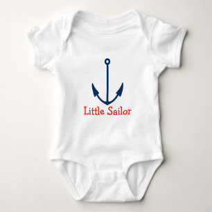 Nautische bootankschip baby-schepper   Kleine zeem Romper