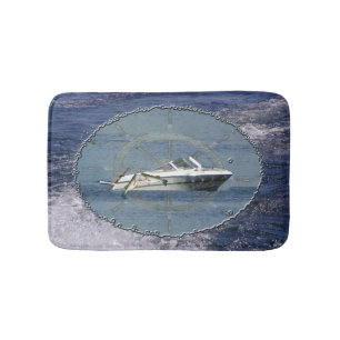 Nautische bootgolven badmat
