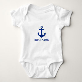Nautische Bootnaam Anker Baby Romper