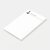 Nautische Bootnaam Anker Boating Custom Post-it® Notes (Schuin)