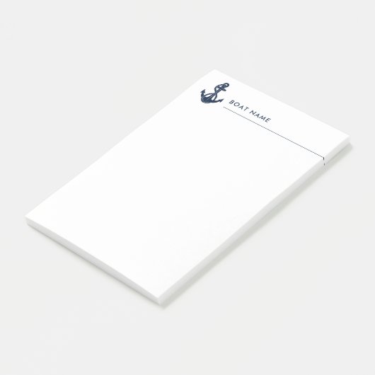 Nautische Bootnaam Anker Boating Custom Post-it® Notes (Schuin)
