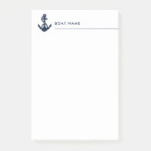 Nautische Bootnaam Anker Boating Custom Post-it® Notes (Voorkant)