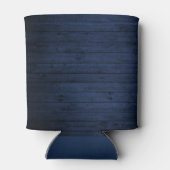 Nautische Bootnaam Anker Touw Blauw Hout Blikjeskoeler (Achterkant)