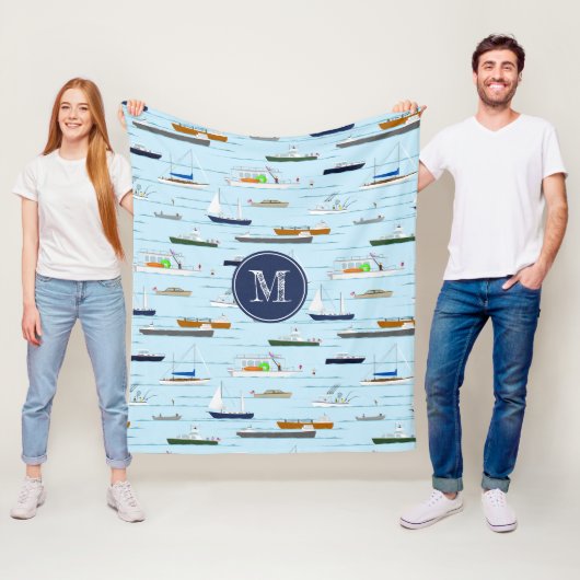 Nautische boten schepen zeilboten Op de rivier Fleece Deken (In situ)