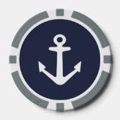 Nautische bruiloft aangepaste poker chip token voo (Voorkant)