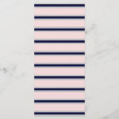 Nautische bruiloft bloemanker roze marine grijs menu (Achterkant)