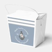 nautische bruiloft bloemanker stoffig blauw wit bedankdoosjes (Achterkant)