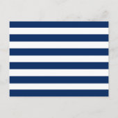 Nautische bruiloft Floral Details Blue Insert Kaar Briefkaart (Achterkant)