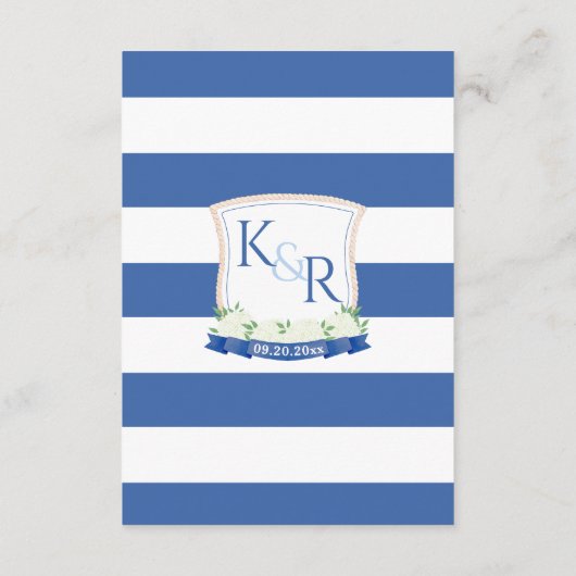 Nautische bruiloft QR Code Details Informatiekaartje (Achterkant)