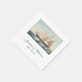 nautische bruiloft | Sailing Clipper Ship Custom Servetten (Hoek)