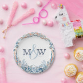 Nautische bruiloft Seashell krans Papieren Bordje (Feest)