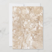 nautische bruiloft strand schelp bloemen Rozen wo Kaart (Achterkant)