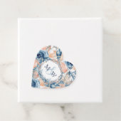 Nautische Bruiloft Strand Zee Shell Flowers Bedankjes Labels (In situ)