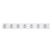 Nautische bruiloft zeeman Navy Blue Anchor Lint (Voorkant)