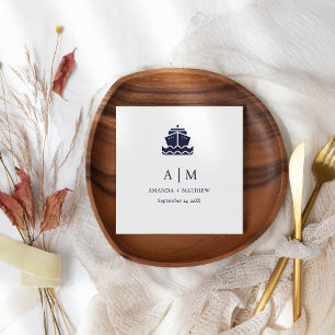 Nautische Cruise Boat Wedding Servet