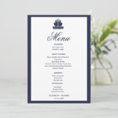 Nautische Cruise Schip Boot bruiloft Menu (Staand voorkant)