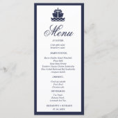 Nautische Cruise Schip Boot bruiloft Menu (Voorkant)