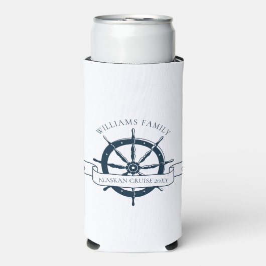 Nautische Cruise Ship Wheel Custom Boat Captain (Seltzer Voorkant)