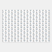 Nautische cruiseschepen, anker en schelpen inpakpapier vel (Voorkant 2)