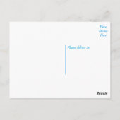 Nautische dank u Ocean Sunrise Blauw & Wit Briefkaart (Achterkant)