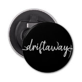 nautische DRIFT AWAY-letters | Button Flesopener (Voorkant)