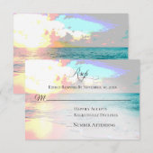 *~* Nautische Exotische Oceaan - Strandbruiloft RS RSVP Kaartje (Voorkant / Achterkant)