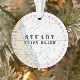 Nautische foto 2-zijdig Stuart FL herdenkingsmonum Ornament