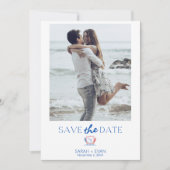 Nautische foto kreeft save the date uitnodiging (Voorkant)
