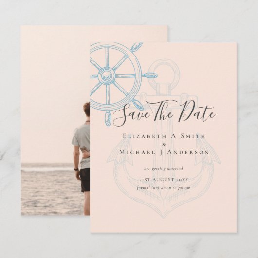 Nautische FOTO Reddingsactie Moderne Oceaan Strand (Voorkant / Achterkant)