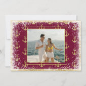 Nautische foto rode kerst Kerstkaart (Voorkant)