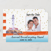 Nautische foto Sla de datum op Save The Date (Voorkant / Achterkant)