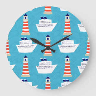 Nautische golven: Vuurtoren Cruiser Patroon. Grote Klok