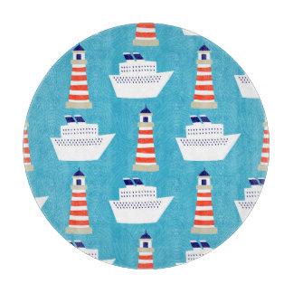 Nautische golven: Vuurtoren Cruiser Patroon. Snijplank