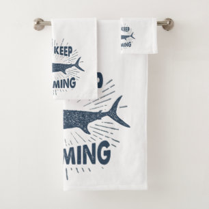 nautische haai gewoon blijven zwemmen bad handdoek